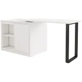 Fine Life Pro Eckvitrine Badezimmer Hochschrank 60×30×170 cm, Weiß