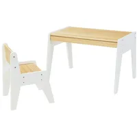 [en.casa] Kinderschreibtisch Skinnskatteberg 90 x 60 cm Kiefer weiß