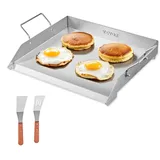 Vevor Flache Grillplatte Grillpfanne Edelstahl BBQ Kochgeschirr 448x370mm