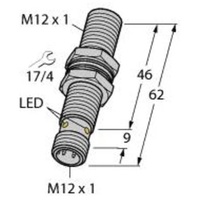 Turck Sensor bündig PNP, Schließer BI4-EM12E-AP45XLD-H1141