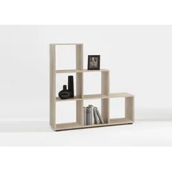 Raumteilerregal FMD "Mega 1", braun (eichefarben), Regale