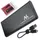 Maclean Brackets Maclean MCE443 NVMe SATA SSD M.2 Gehäuse NVMe (PCIe), NGFF (SATA) Unterstützt USB 3.1 2230/2240/2260/2280 USAP Kompatibel mit PC und Mac Aluminium Plug&Play Schwarz