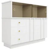 Gotagee Sideboard Küchenschrank Aufbewahrungsschrank Buffetschrank Esszimmer Wohnzimmer weiß