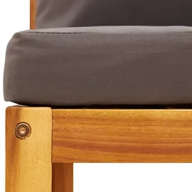 vidaXL Gartensofa mit Kissen 2-Sitzer Holz Akazie & Seil