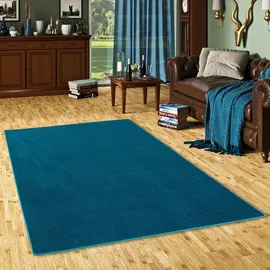 Snapstyle Hochflor Velours Teppich Luna Petrol in 24 Größen