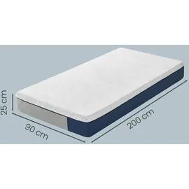 VASAGLE Matratze 90 x 200 cm H3 Gel-Memory-Schaumstoff