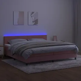 vidaXL Boxspringbett 200 x 200 cm Rosa