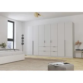 Rauch »Kleiderschrank Schrank Garderobe AGORDO mit Dekor- oder Hochglanzfront« in zwei Griff-Farben, Breiten 91-360 cm, mit Außenschubkästen, in 7 Breiten und 2 Höhen MADE IN GERMANY, grau
