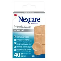 Breathable Universal Pflaster, assortiert, 40/Packung, hellbraun