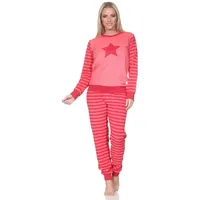 normann Frottee Pyjama mit Sternmotiv Rot 44-46