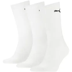 PUMA Unisex Sport-Socken, 3er Pack - Sport Crew Lightweigth, Tennissocken, uni Weiß 39-42