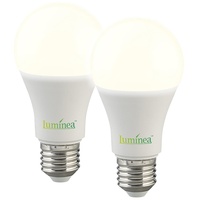 Luminea 2er-Set LED-Lampen mit Dämmerungssensor, E27, 11 W, 1.050