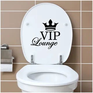Deko Aufkleber WC Deckel Toilettendeckel Bad Badezimmer Klo Funsticker Toilettensitz Klodeckel lustiger Spruch selbstklebend (K153-11 VIP Lounge)