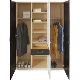 Priess Kleiderschrank 140 x 193 x 55 cm Schwarz