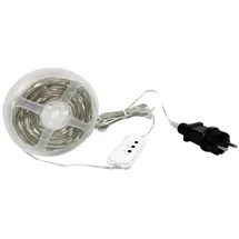 NORTHPOINT LED Effektlichterkette mit Musiksensor 100 LEDs IP44 10m lang Memoryfunktion mit Timer Transparent