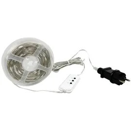 NORTHPOINT LED Effektlichterkette mit Musiksensor 100 LEDs IP44 10m lang Memoryfunktion mit Timer Transparent