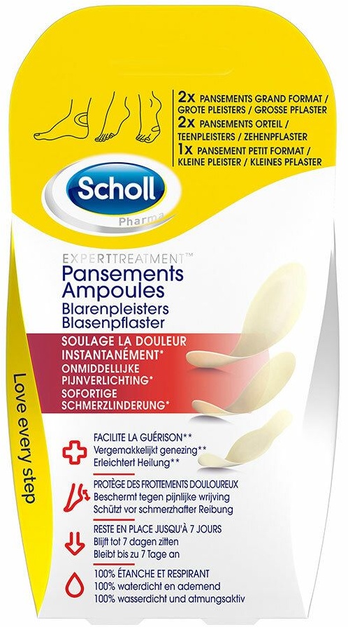 Scholl® Pansements Ampoules Différentes tailles pour talon et orteils 5 pc(s) pansement(s)