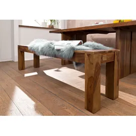 MASSIVMOEBEL24.DE Holzbank Sydney Braun 178 x 35 x 45 cm