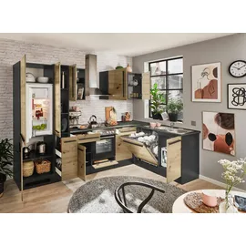 P & B Winkelküche Jazz L-Form 310 cm braun