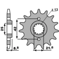 PBR Standard-Stahlkettenrad 523 - 520