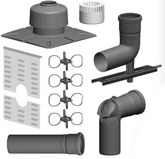 ATEC Schacht-Set inkl. Verbindungsleitung | einwandig | DN 80