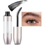 Wimperntusche Wasserfest, Mascara Schwarz für Maximale Länge & Volumen, Wimperntusche für Extra Definition mit 4D Faser, 2024 New Wimpernserum Wischfest & Langlebig (Schwarz, 01)