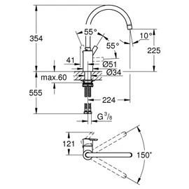 Grohe Feel Einhebelmischer supersteel
