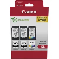 Canon PG-575XLx2/CL-576XL schwarz, color Druckköpfe, 3er-Set