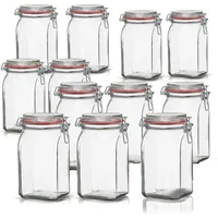 BigDean 12er Set Vorratsgläser 1,1L - Einmachgläser mit Deckel