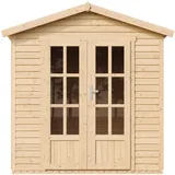 TIMBELA Gartenhaus TIMBELA 3,51 x 2,22 m Schwarz