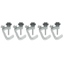 Party Clamp Set silber (5 Stück) - kompakter Haken für kleine Effekte und Schein...