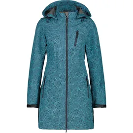 DEPROC activ Deproc Active Damen Mit Abnehmbarer Kapuze Übergangsjacke Kurzmantel Shelby Long Softshellmantel, Navy, 44 EU
