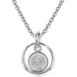 trendor 08468 Taufkette 925 Silber Taufring mit Lebensbaum