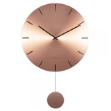 Karlsson Impressive Pendulum Pendel-Wanduhr - copper black - Ø 47 cm - Tiefe: 4 cm