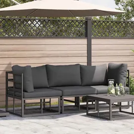 vidaXL Gartenmöbel Schwarz 70 x 70 x 32 cm Metall