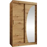 Mirjan24 Schwebetürenschrank Wika 120 x 200 x 62 cm Braun