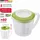 Westmark Rührbecher mit Deckel und Ausgießer, Kunststoff, Füllvolumen: 1,4 Liter, Helena, Transparent/Apfelgrün, 3105227A, 19.5 x 15 x 14.8 cm