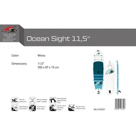 F2 SUP Stand Up Paddle Board Ocean Sight 354 cm Weiß