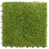 Floordirekt Terrassenfliese, Grün, Kunststoff, 30x30 cm, rutschfest, formstabil, UV-beständig, Gartenzubehör, Terrassen- & Balkonböden, Terrassenfliesen