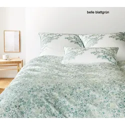 Elegante Bettwäsche Belle - 135x200 cm + 80x80 cm	belle blattgrün