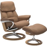 Stressless Stressless® Relaxsessel »Ruby«, mit Signature Base, Größe S, Gestell Eiche, Wenge, Braun & Schwarz braun