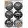 inges magic & goodz Inge-glas Weihnachtskugeln Dekorierte Kugeln Kunststoff 8cm 6er Set Schwarz