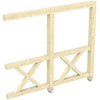 SKANHOLZ Carport-Seitenwand SKANHOLZ "Andreaskreuz", beige (natur), B:255cm H:210cm, Holzwerkstoff,