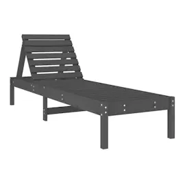 vidaXL Sonnenliegen 2 Stk. Grau 199,5x60x74 cm Massivholz Kiefer