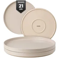 MiaMio Sierra Teller 4er Set beige