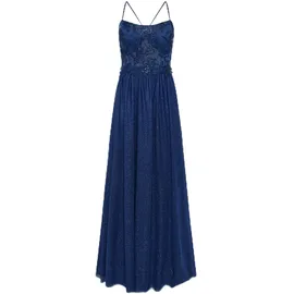 Vera Mont Abendkleid Glitzer-Look Dunkelblau/Grau 34
