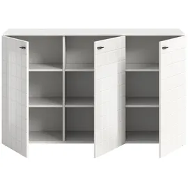 xonox.home Sideboard Monte onesize 138x86x37 cm Weiß Hochglanz Holzwerkstoff