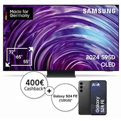 Samsung GQ77S95DAT inkl. Samsung S24 FE (128GB) (von Samsung nach Registrierung) OLED, 77, 195, Ultra HD