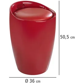 Wenko Badhocker mit Wäschesammler Candy 20624100 rot