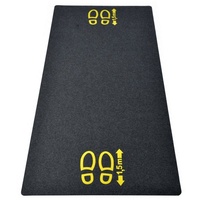 acerto Bodenschutzmatte mit Hinweis „1,5m Abstand“ aus recyceltem Gummi 180x80cm